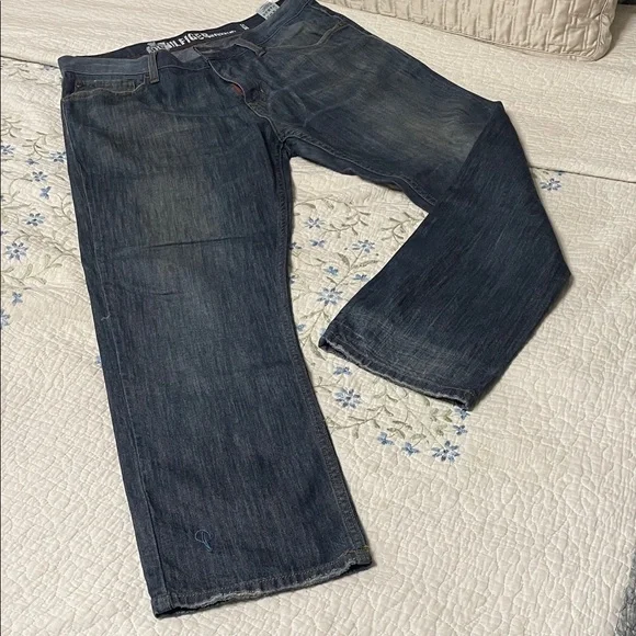 Tommy Hilfiger Men's Dark Blue Straight Jeans - Picture 2 of 5